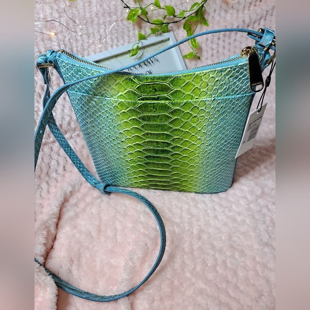 NWT Brahmin Katie Limeade Rivers Leather Bag - Picture 8 of 16